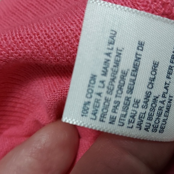 Nautical pink women's sweater. This is a button-up size Medium. - Picture 6 of 6